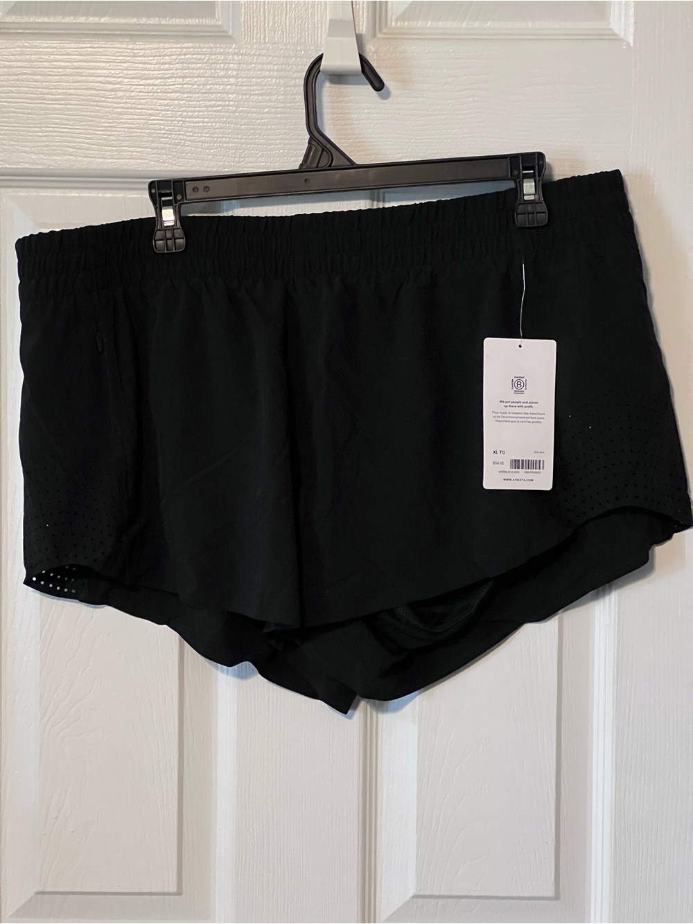 Athleta Hustle 3” Shorts XL Black NWT Running Athletic Lined